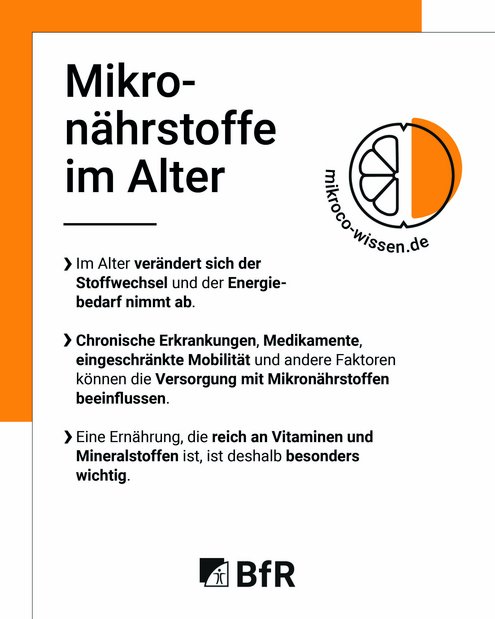 Im Alter verändert sich der Stoffwechsel und der Energiebedarf nimmt ab.