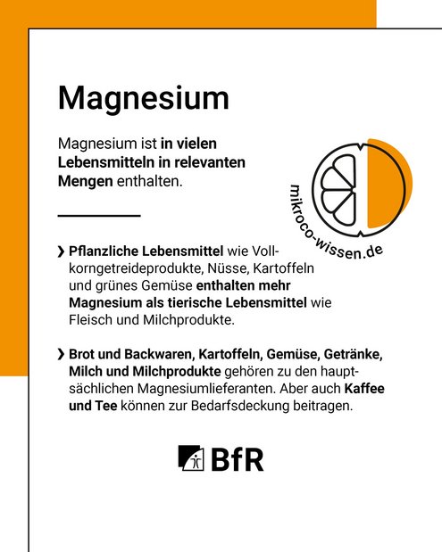Lebensmittel mit hohen Magnesium-Gehalten