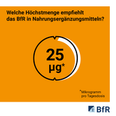 BfR-Höchstmengenempfehlung für Vitamin B12: 25 Mikrogramm pro Tagesdosis